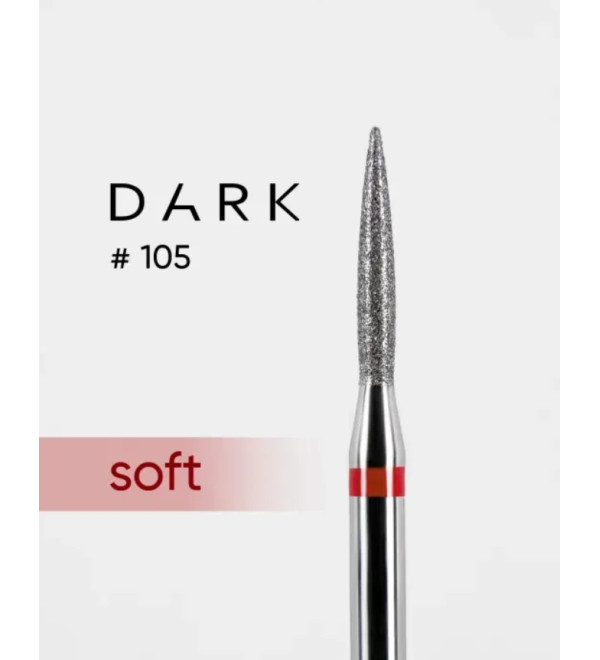  Фреза алмазная Dark №105 пламя 1,8/10 красная