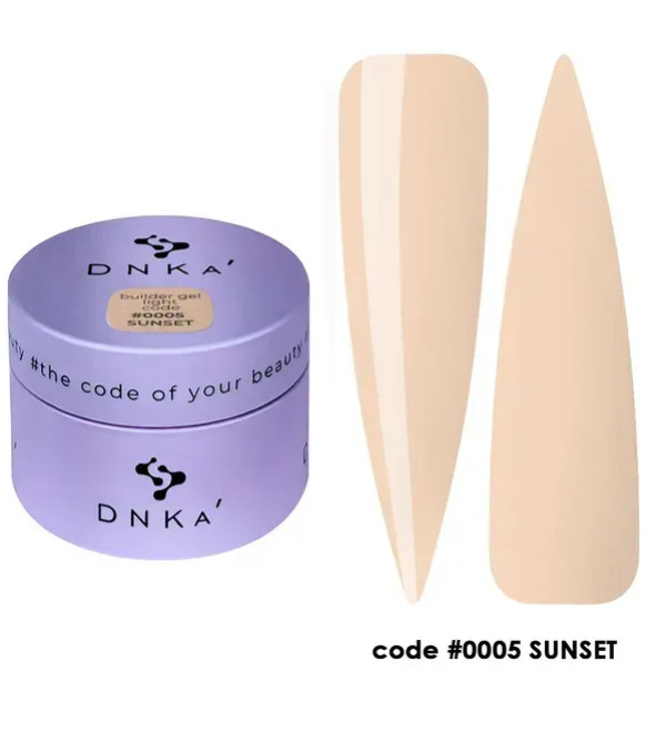 Гель для наращивания DNKa' Builder Gel Light №0005 Sunset, 15 мл