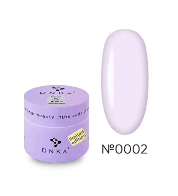 Гель для наращивания DNKa Builder Gel Spring Flamingo №0002, 15 мл
