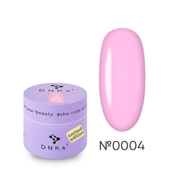 Гель для наращивания DNKa Builder Gel Spring Flamingo №0004, 15 мл
