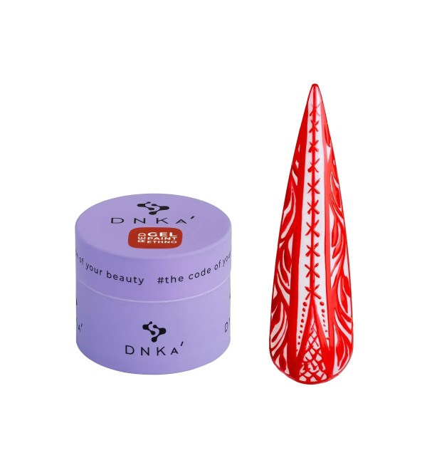 Гель - краска белая DNKa' Gel Paint Ethno Red, 5 мл