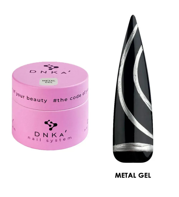 Гель-краска серебряная DNKa' Metal Gel, 5 мл
