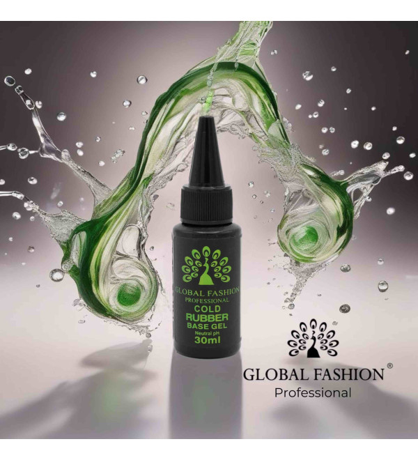 Холодная база для гель-лака Global Fashion, Cold Rubber Base Coat 30 мл
