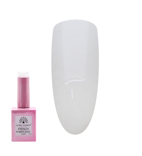 Rubber Base Coat French Milk, 15 мл., Global Fashion 