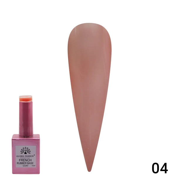 Rubber Base Coat French, 15 мл., Global Fashion 04