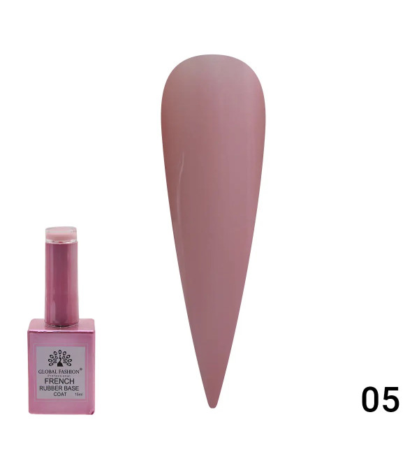 Rubber Base Coat French, 15 мл., Global Fashion 05