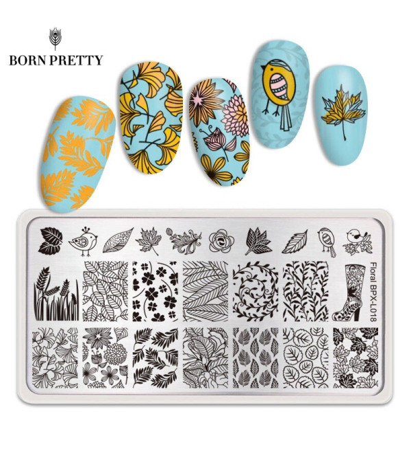 Пластина для стемпинга Floral BPX-L018