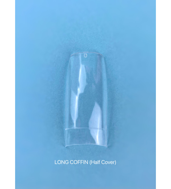 Гелиевые Типсы LUNA MOON, форма Coffin Long (Half Cover)