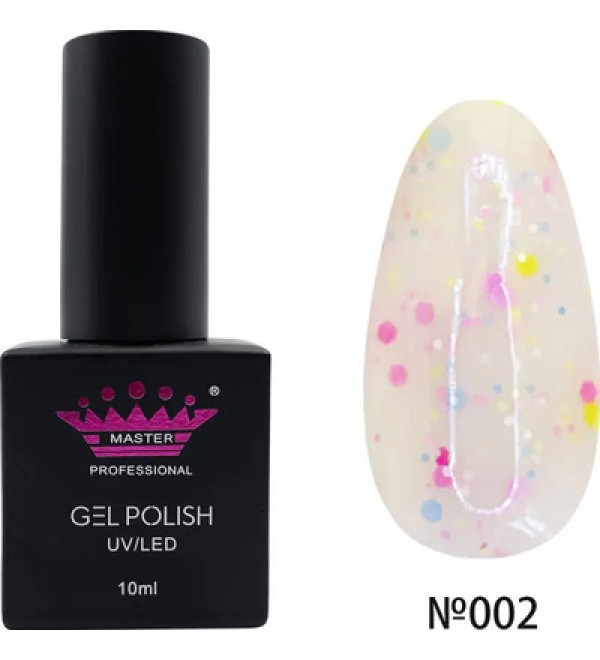 Гель-лак MASTER PROFESSIONAL CONFETTI 10 мл, №02