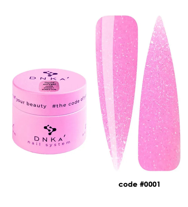 Жидкий Гель DNKa Light Acrygel №0001 Bubble Gum, объем 15 мл