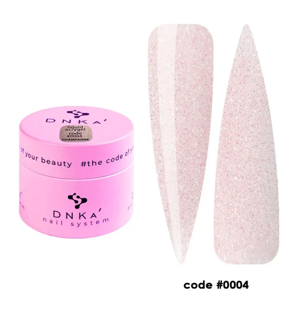 Жидкий Гель DNKa Light Acrygel №0004 Champagne, 15 мл