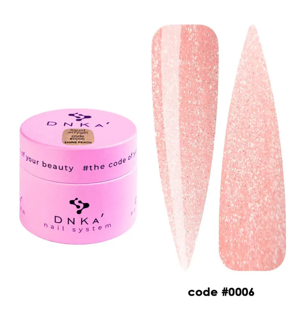 Жидкий Гель DNKa Light Acrygel №0006 Shine Peach, 15 мл