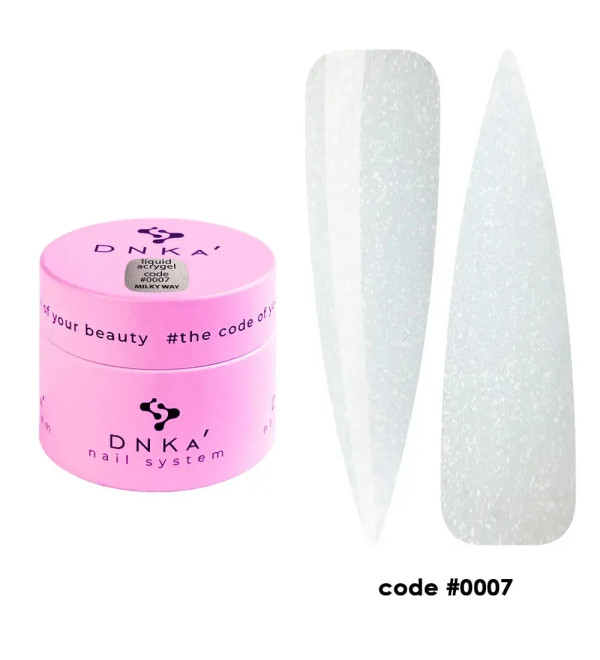 Жидкий Гель DNKa Light Acrygel №0007 Milky Way, 15 мл