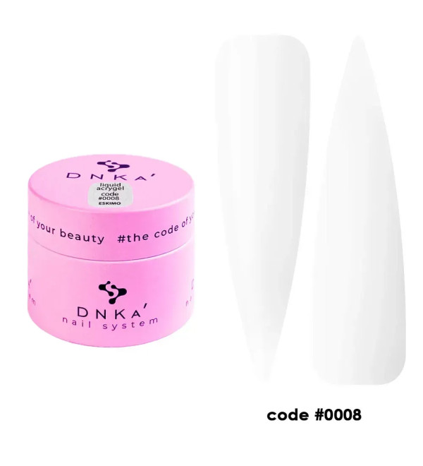 Жидкий Гель DNKa Light Acrygel №0008 Eskimo, объем 15 мл