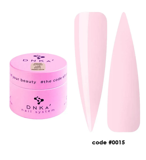 Жидкий Гель DNKa Light Acrygel №0015 Panna Cotta, объем 15 мл