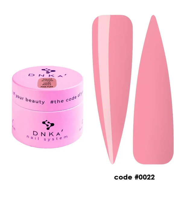 Жидкий Гель DNKa Light Acrygel №0022 Pink Puff, объем 15 мл