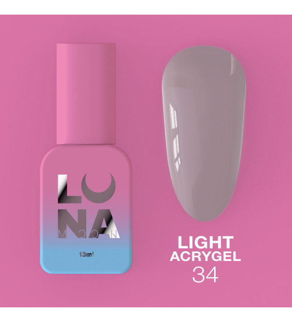 Жидкий Гель Luna Light Acrygel №34, объем 13 мл
