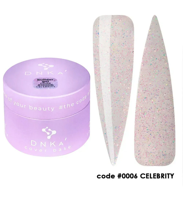 Гель для наращивания DNKa Builder Gel №0006 Celebrity, 15 мл