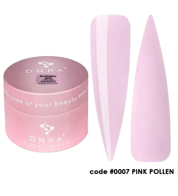 Гель для наращивания DNKa Builder Gel №0007 Pink Pollen, 15 мл