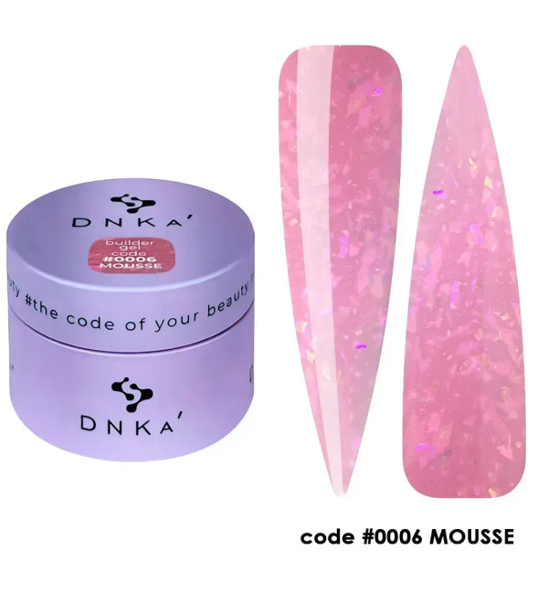 Гель для наращивания DNKa Builder Gel Mousse №0006, 15 мл