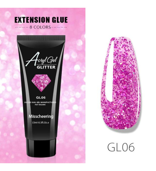 Полигель с блестками Glitter GL06