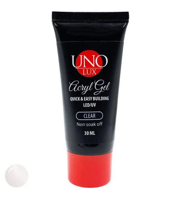 Акрил-гель UNO LUX Clear, 30 ml