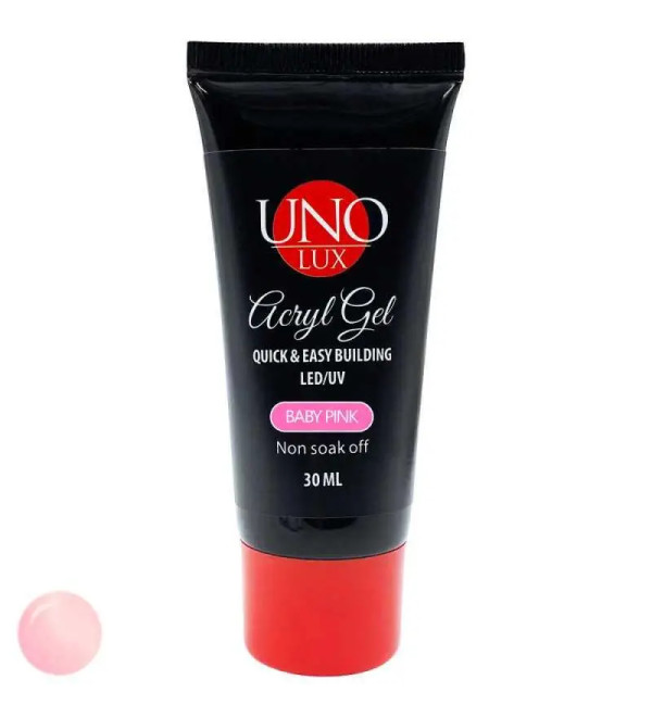 Акрил-гель UNO LUX Baby Pink, 30 ml