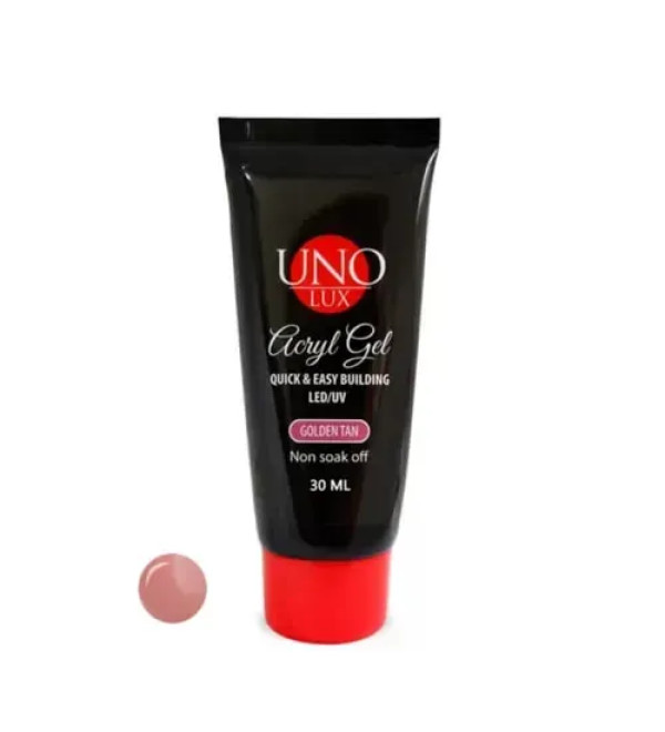 Акрил-гель UNO LUX Golden Tan, 30 ml